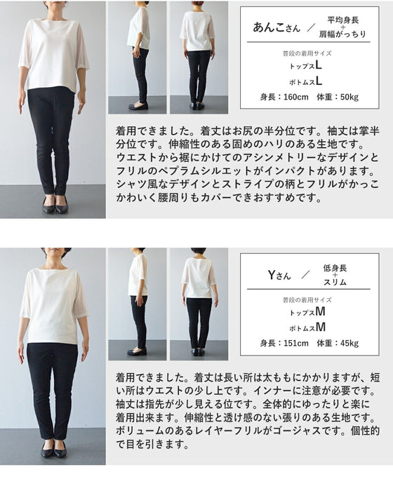 惹きつけられる、造形美 アシメフリルシャツ