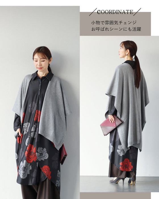 黒に咲く花柄　レイヤードが生む美しいワンピース