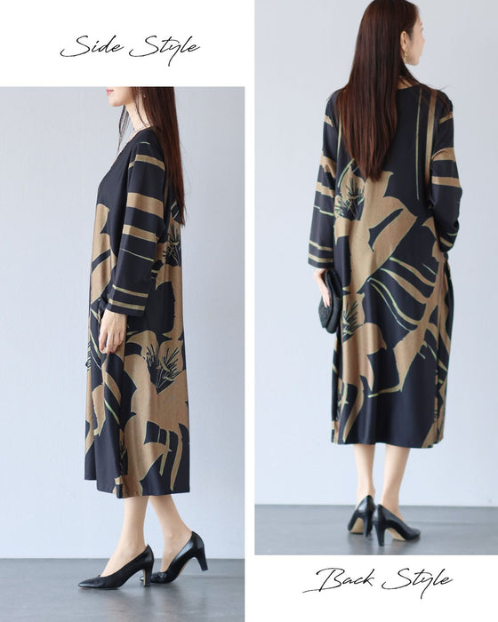 心まで華やぐ　美しい贅沢な休日ワンピース