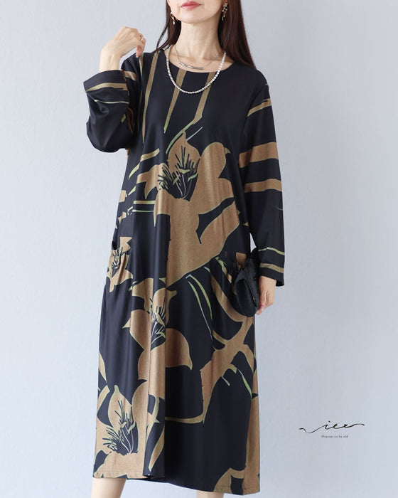 心まで華やぐ　美しい贅沢な休日ワンピース