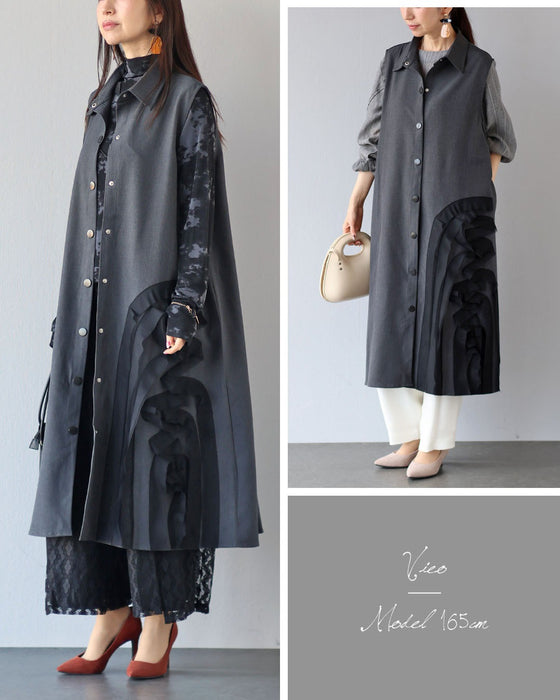 羽織るだけでお洒落な人 上級者の遊び心ジレ