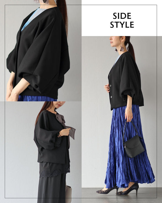 空気を纏う羽織り 大人のパフスリーブ