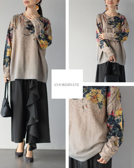 日常に華やかさを纏う　大人の花柄ニット