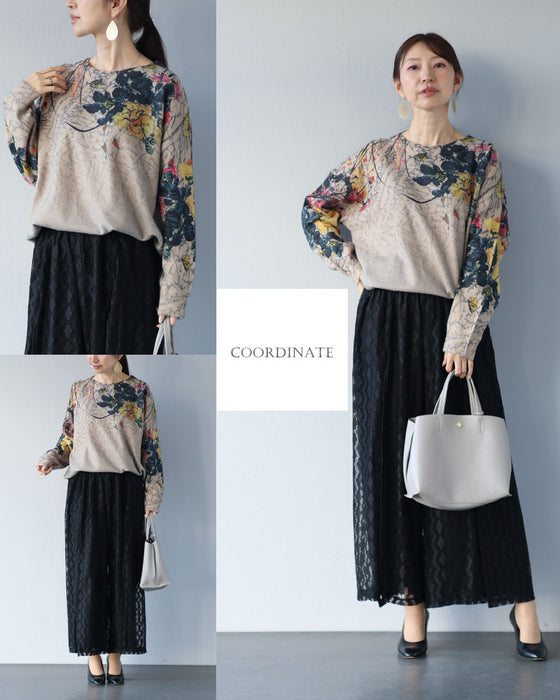 日常に華やかさを纏う　大人の花柄ニット