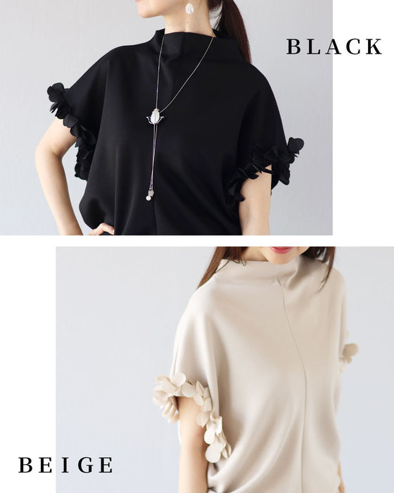 袖先に咲く 大人の華やぎトップス