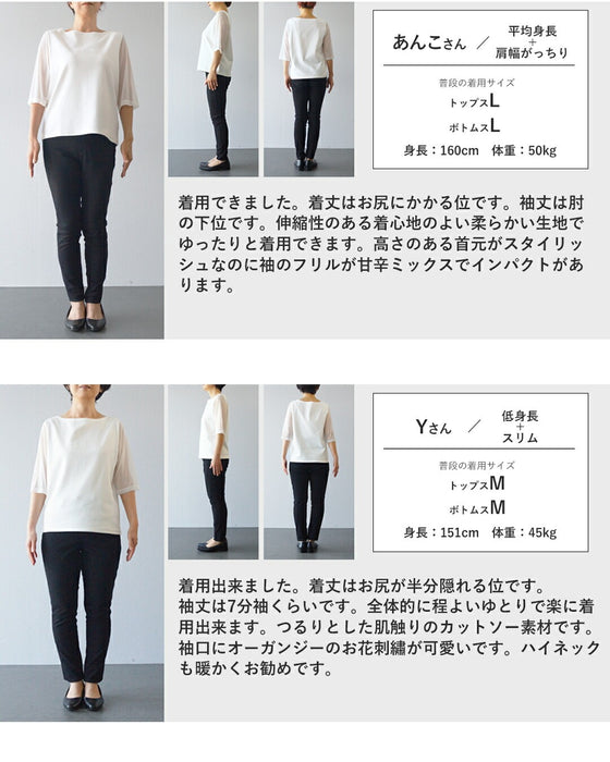 黒なのに華やぐ 立体薔薇の袖トップス