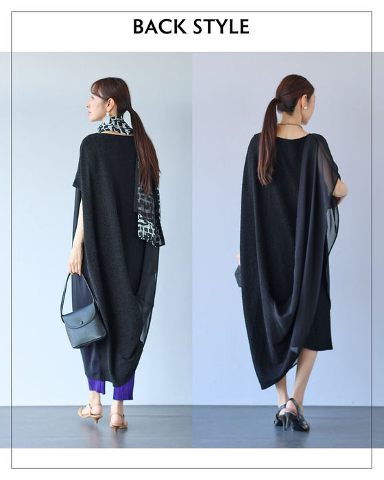 重なるベールを纏うエアリーワンピース