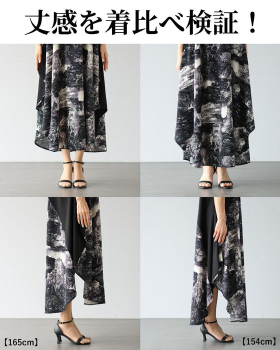 「軽やか抜け感」 重くならない 黒モードワンピース