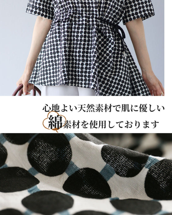 大人ドット どこから見ても着映えるトップス