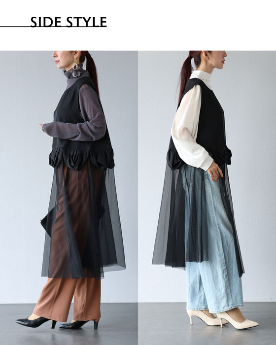 重ねて服を愉しむ　裾シアートップス