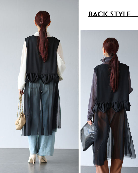 重ねて服を愉しむ　裾シアートップス