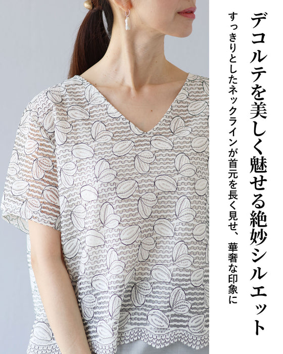 着るだけ上品華やか　大人の贅沢レーストップス