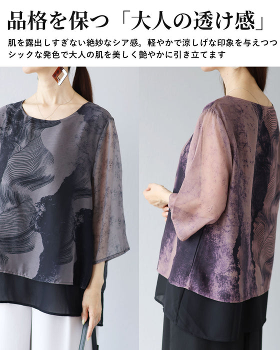 大人の奥行きを魅せる　シアートップス