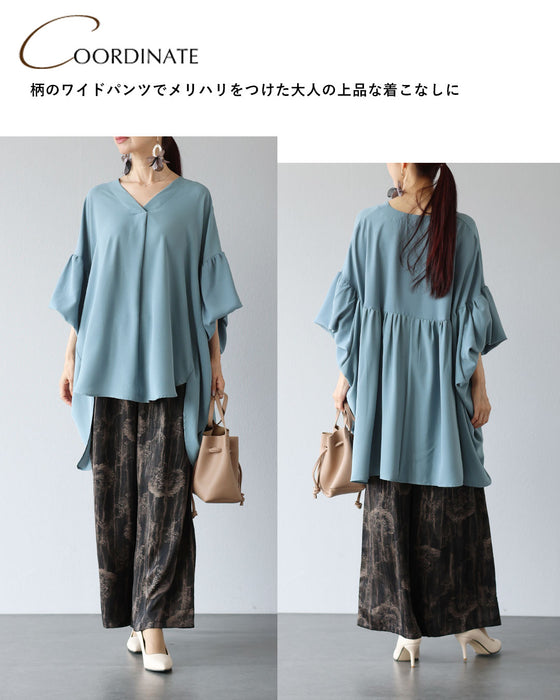 華やぎドレープ　洗練ドルマントップス