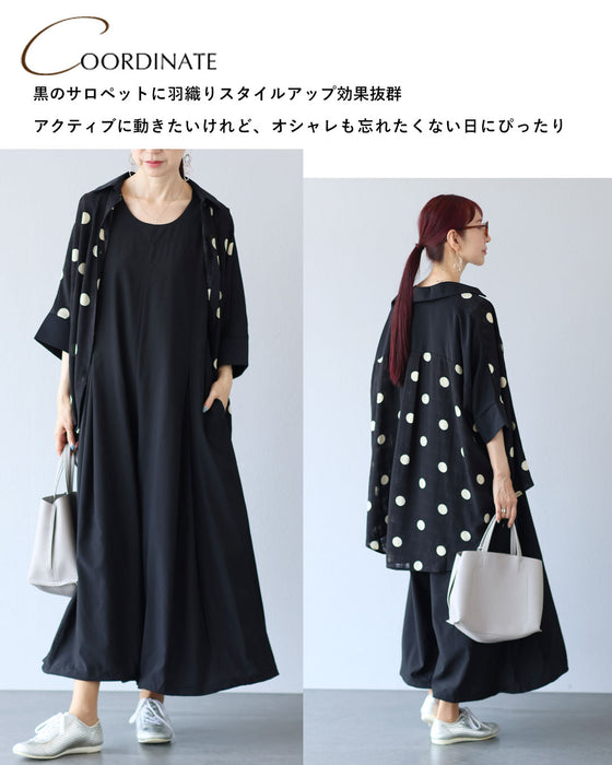 即、洗練　大人の肌に溶け込むドット柄シャツ