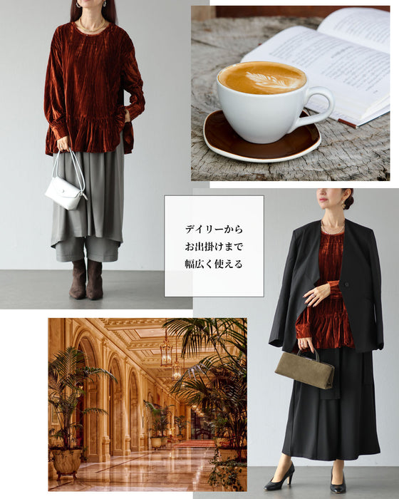コーデに艶を足す ベロアトップス