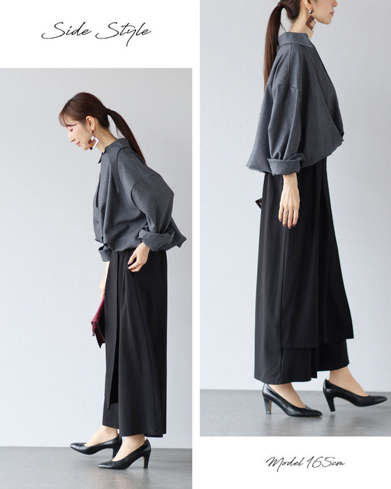 迷わず決まる、大人の品格　デザイントップス×パンツセット