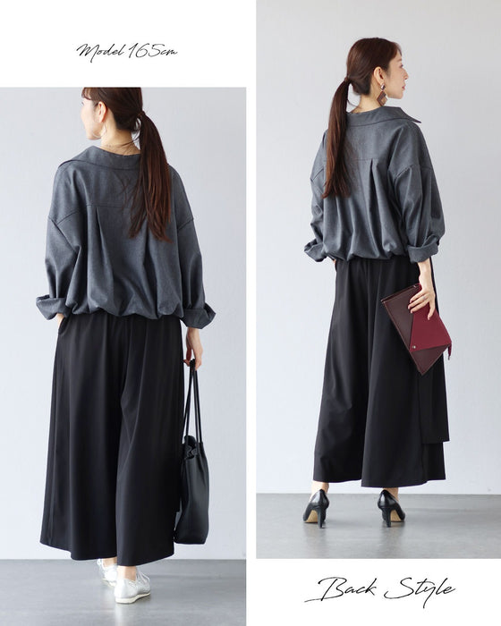 迷わず決まる、大人の品格　デザイントップス×パンツセット