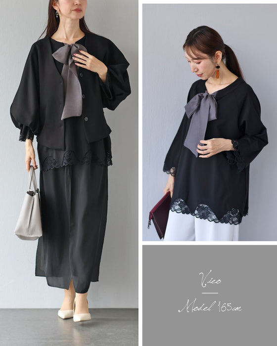 品良く甘さを重ねるレイヤードコーデセット