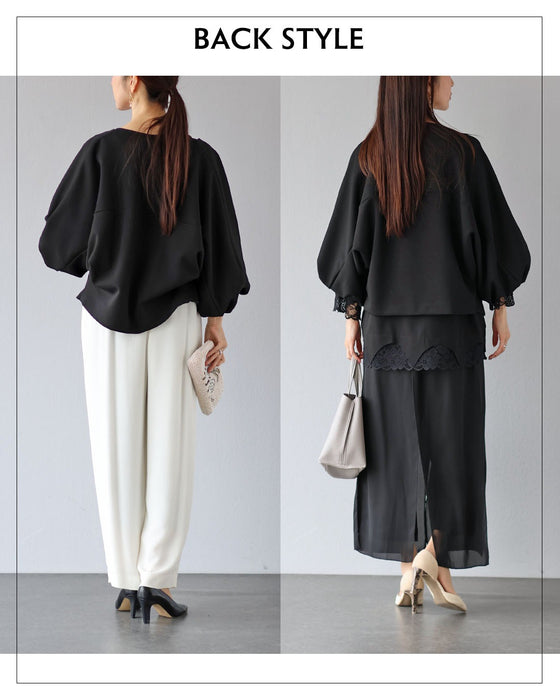 品良く甘さを重ねるレイヤードコーデセット