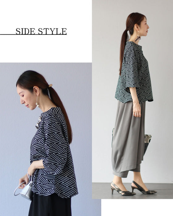 知的な個性コーデセット トップス×選べるカラー洗練パンツ