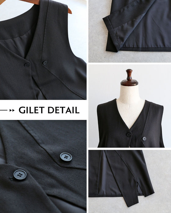 モードとアートが溶け合う モノトーンレイヤードセット