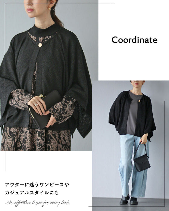 重たくならない、軽やかな黒 羽織り×シフォンパンツコーデセット