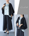 重たくならない、軽やかな黒 羽織り×シフォンパンツコーデセット