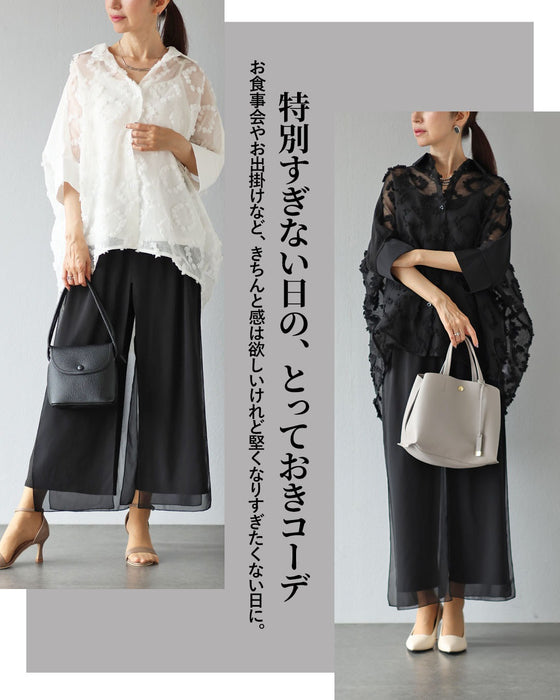 シアーとシフォンで魅せる　軽やかコーデセット