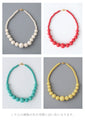 顔映え カラービーズネックレス