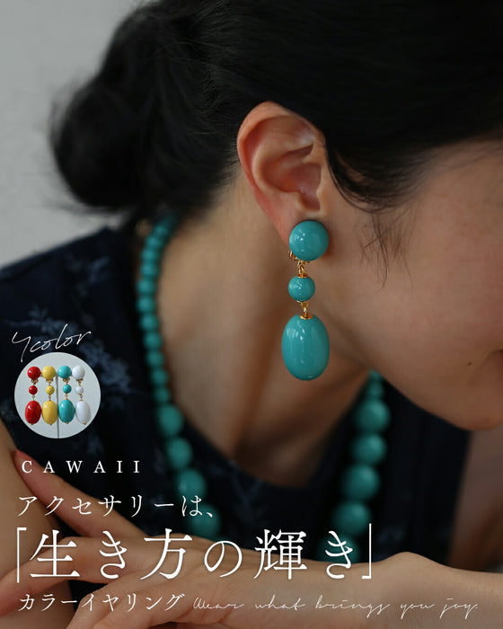 アクセサリーは、“生き方の輝き” カラーイヤリング
