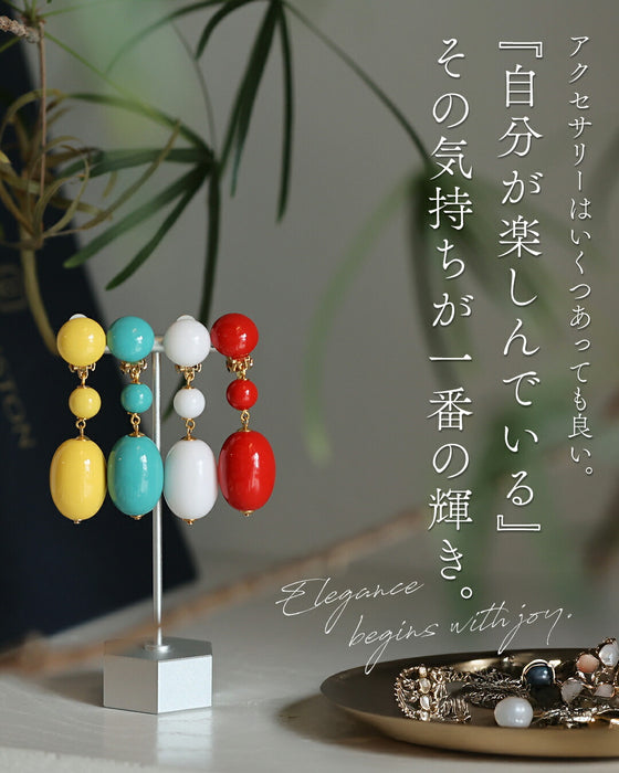 アクセサリーは、“生き方の輝き” カラーイヤリング