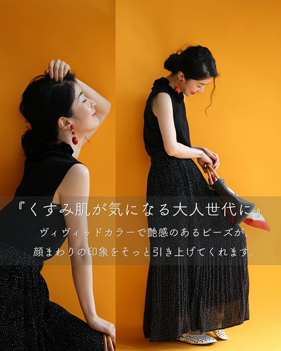 アクセサリーは、“生き方の輝き” カラーイヤリング