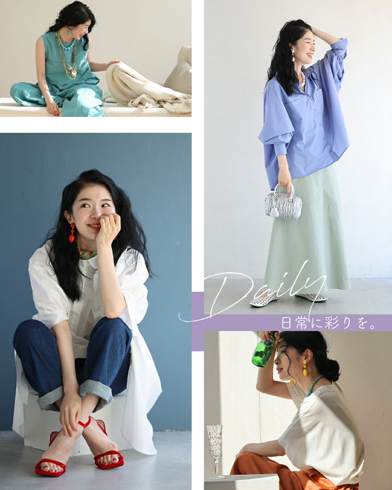 アクセサリーは、“生き方の輝き” カラーイヤリング