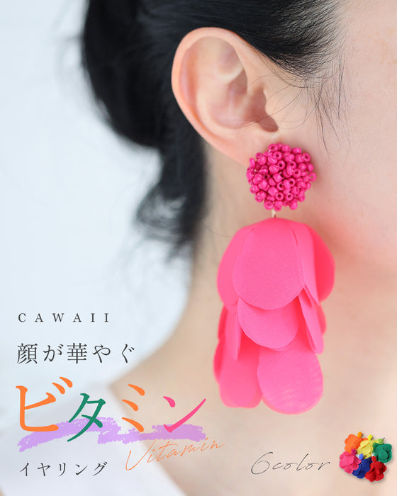 顔が華やぐ　ビタミンイヤリング