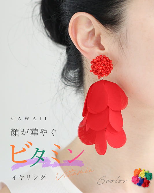顔が華やぐ　ビタミンイヤリング