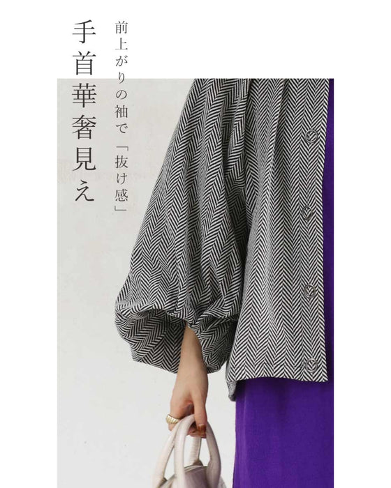 袖をチラ見せ ポワン ショートアウター
