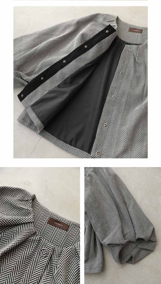 [wc-fbk00026od] Powan short outerwear with a peek at the sleeves