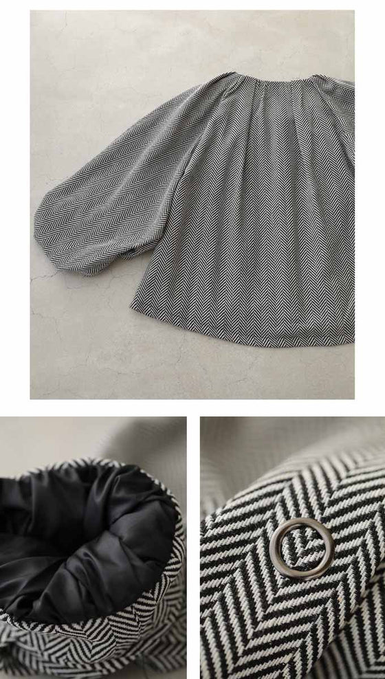 [wc-fbk00026od] Powan short outerwear with a peek at the sleeves