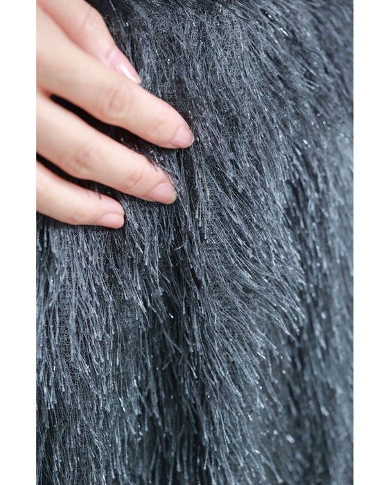 ふわふわシャギーのストレートミディアムスカート