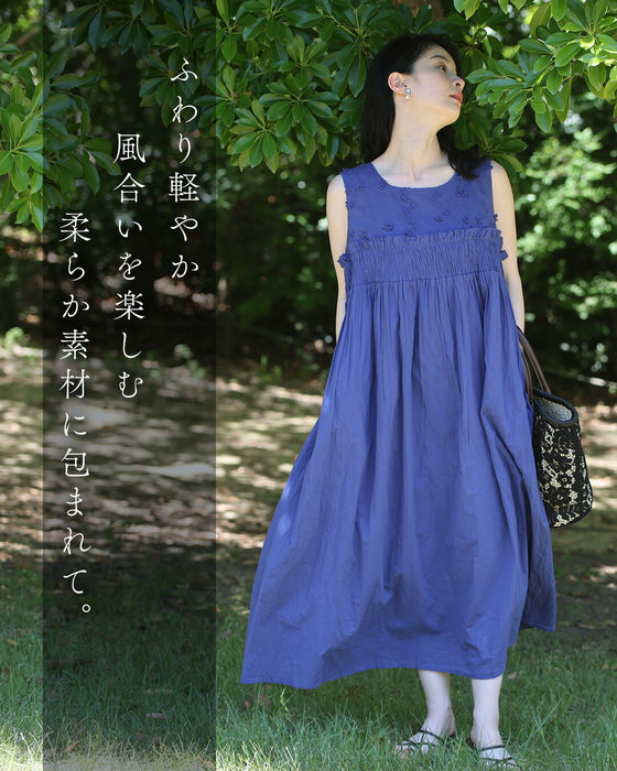 肌に優しいインド綿 ふわ楽ワンピース