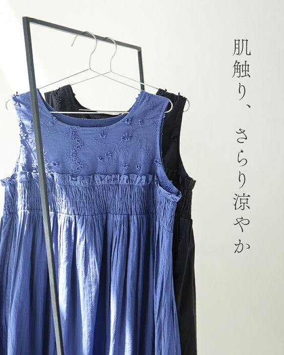 肌に優しいインド綿 ふわ楽ワンピース