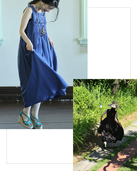 肌に優しいインド綿 ふわ楽ワンピース