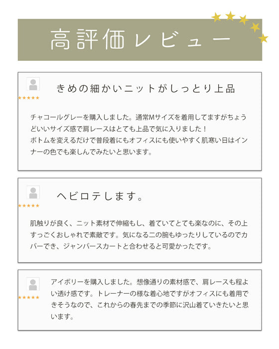 最高の普段着 肩レースニットトレーナー