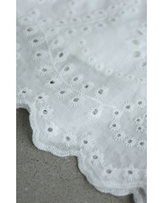 涼しいパンチングレースワイドパンツ