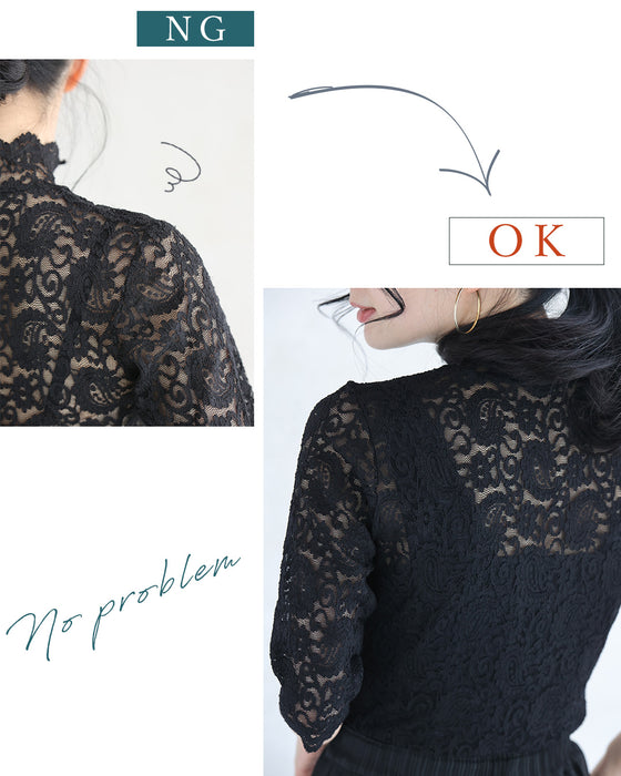 (ダークグレー)今までなくてごめんなさい!ブラ紐隠しのワンピースペチコート