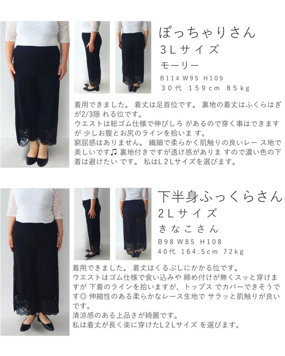 【アウトレット返品交換不可】見せて可愛い重ね着用レースペチパンツ
