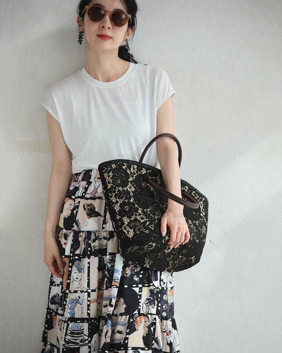 レース好きが作った 褒められかごバッグ