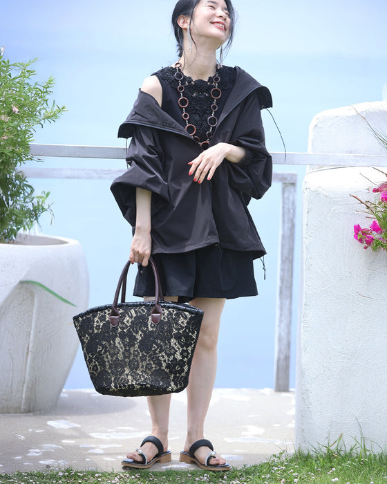 レース好きが作った 褒められかごバッグ