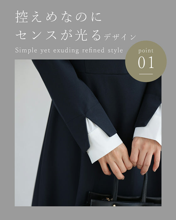 大人の知性感じる 好印象ワンピース2点セット
